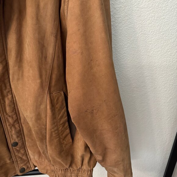 Vintage Members Only Leather Bomber Jacket Size XLT - Picture 8 of 11